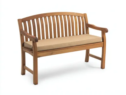 Banc de jardin en bois 150x60x85 cm - bois naturel - assise confortable pour extérieur-Havengetloft