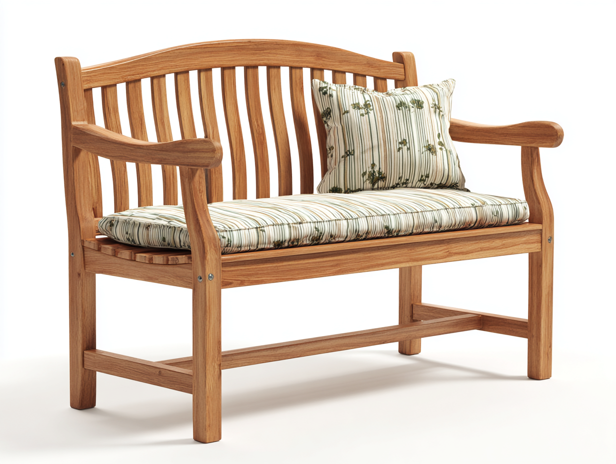 Banc de jardin en bois 160x60x90 cm - bois naturel - assise stable pour extérieur-Havengetloft