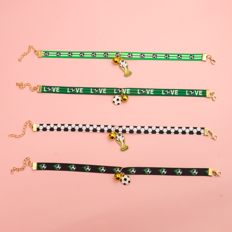 2026 World Cup Football Pet Collar for Kittens and Dogs with Bell Decoration for Champion Teams