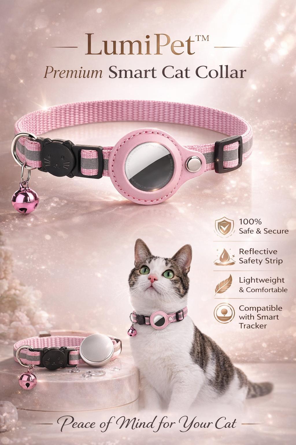 Reflective AirTag Cat Collar