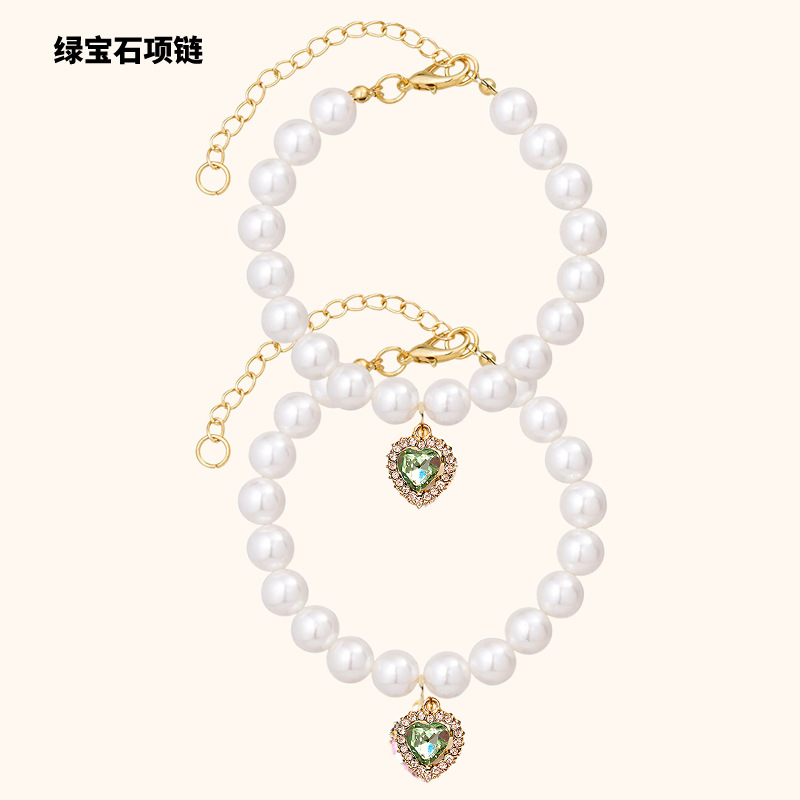 Bow tie collar, pearl fashion accessory collar, pet accessory, pearl bone pendant necklace, cat and dog collar