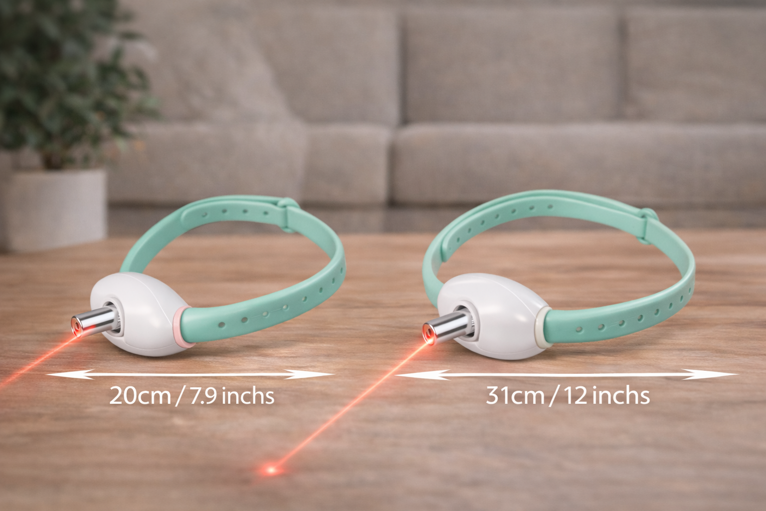 Cat Collar Laser Toy with Red Light, Interactive Cat Laser Toy for Bored Indoor Cats, Rechargeable Electric Laser Collar Toy