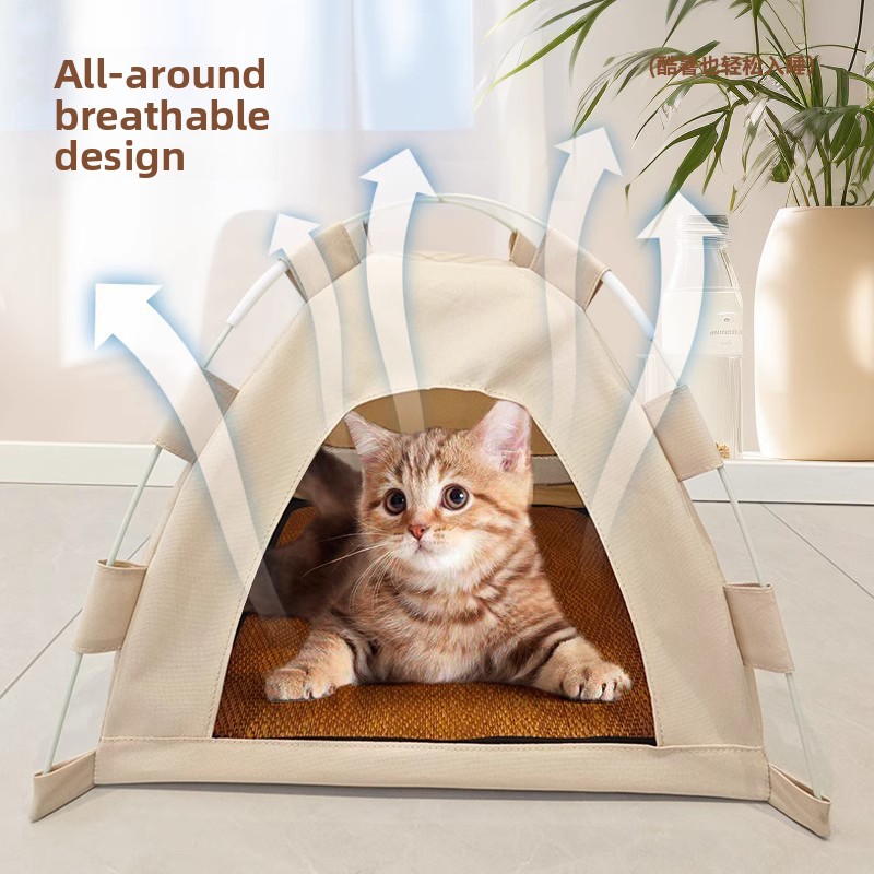 Enclosed pet tent, cool and breathable in summer, suitable for all seasons, dirt-resistant and easy to clean