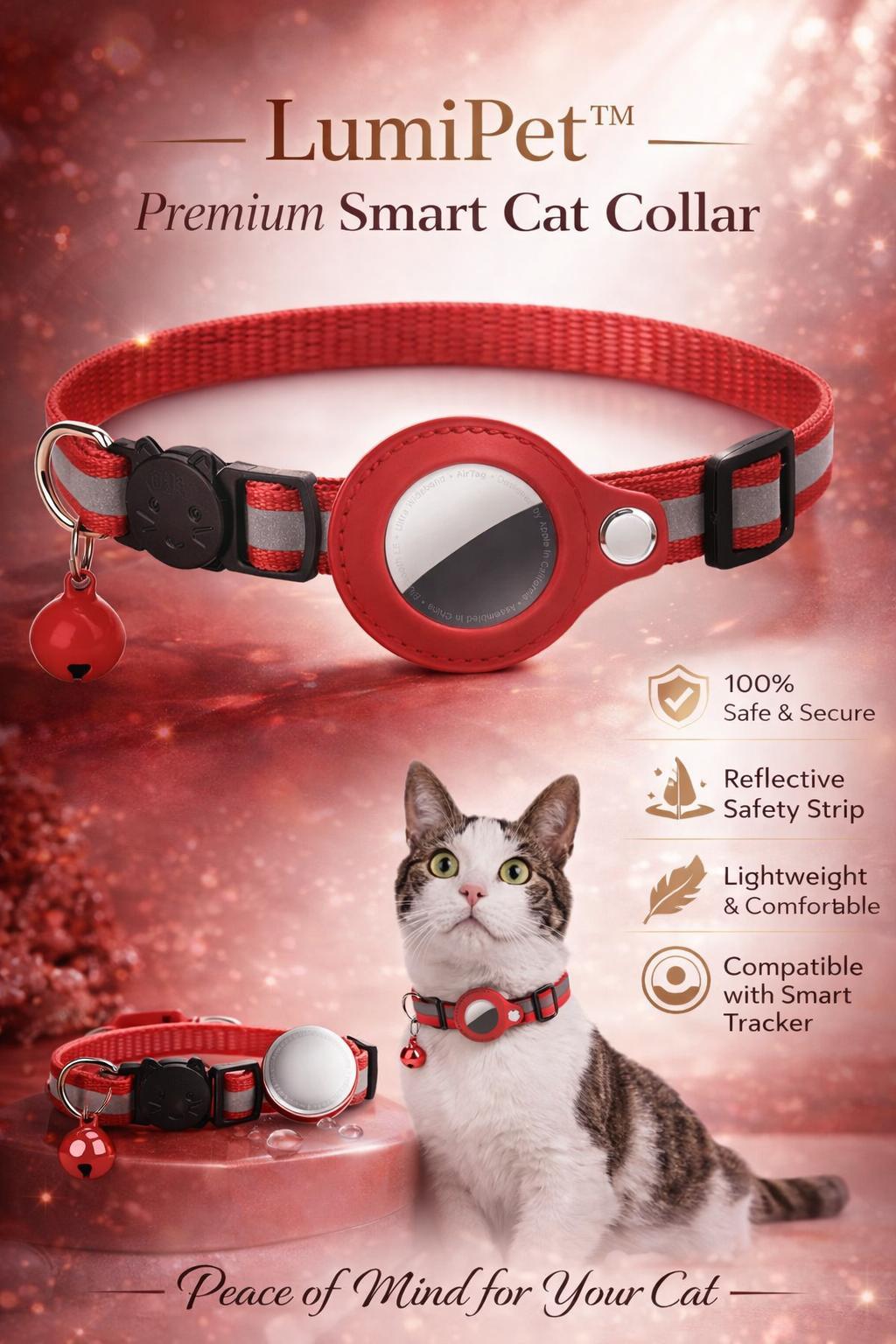 Reflective AirTag Cat Collar