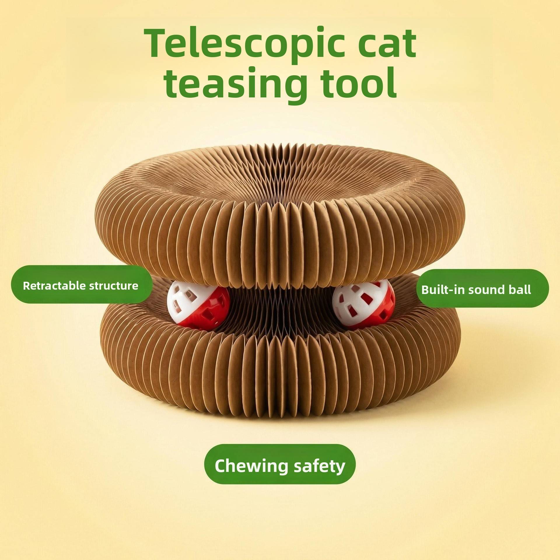 New World Cup Football Cat Toy Bell Ball, Retractable Cat Scratcher, Magnetic Multi-Function Cat Toy