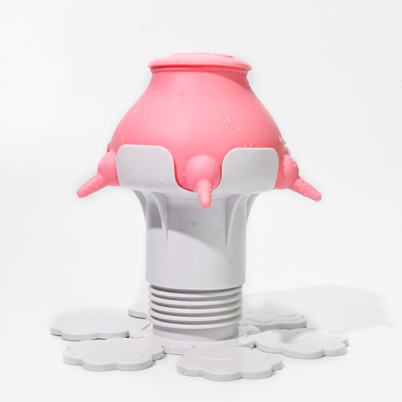 Pet bionic feeding device, equipped with 4 soft pacifiers, silicone suction cup anti-dumping design, suitable for kittens, puppies, rabbits and small newborn pets feeding supplies