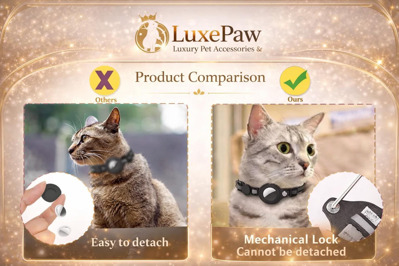 Reflective AirTag Cat Collar