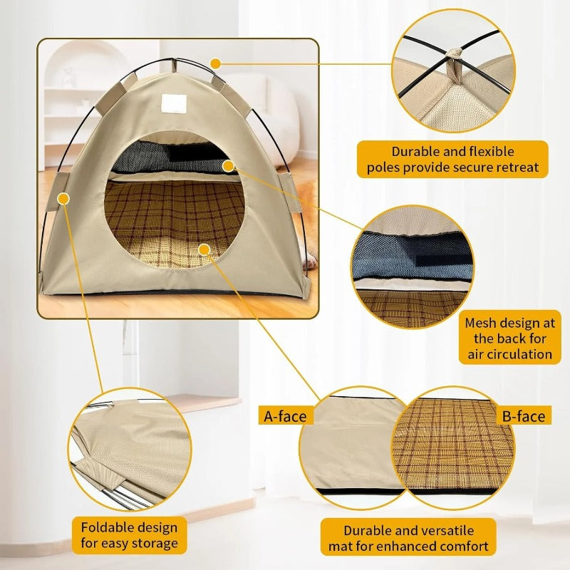 BreezyDen Pop-Up Pet Tent – Portable Hideaway for Cats & Small Dogs