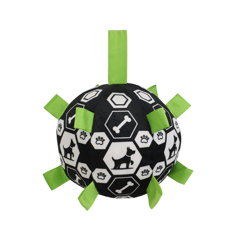 World Cup-themed outdoor football toy for dogs, durable and chew-resistant, boredom-relieving electric bell ball