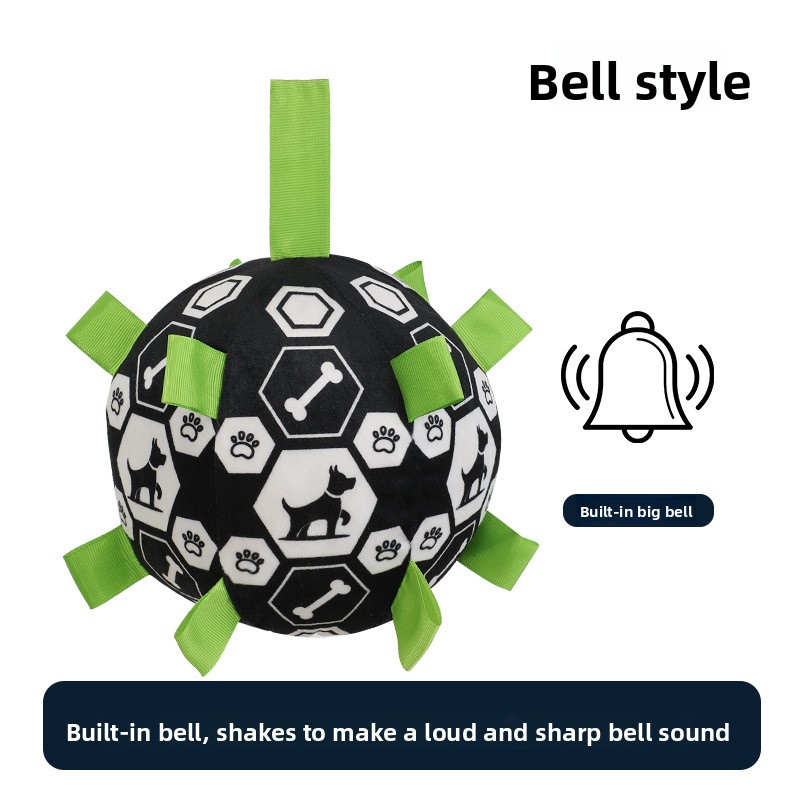 World Cup-themed outdoor football toy for dogs, durable and chew-resistant, boredom-relieving electric bell ball