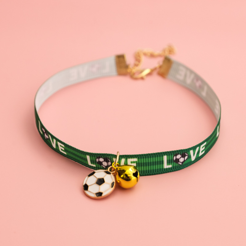 2026 World Cup Football Pet Collar for Kittens and Dogs with Bell Decoration for Champion Teams