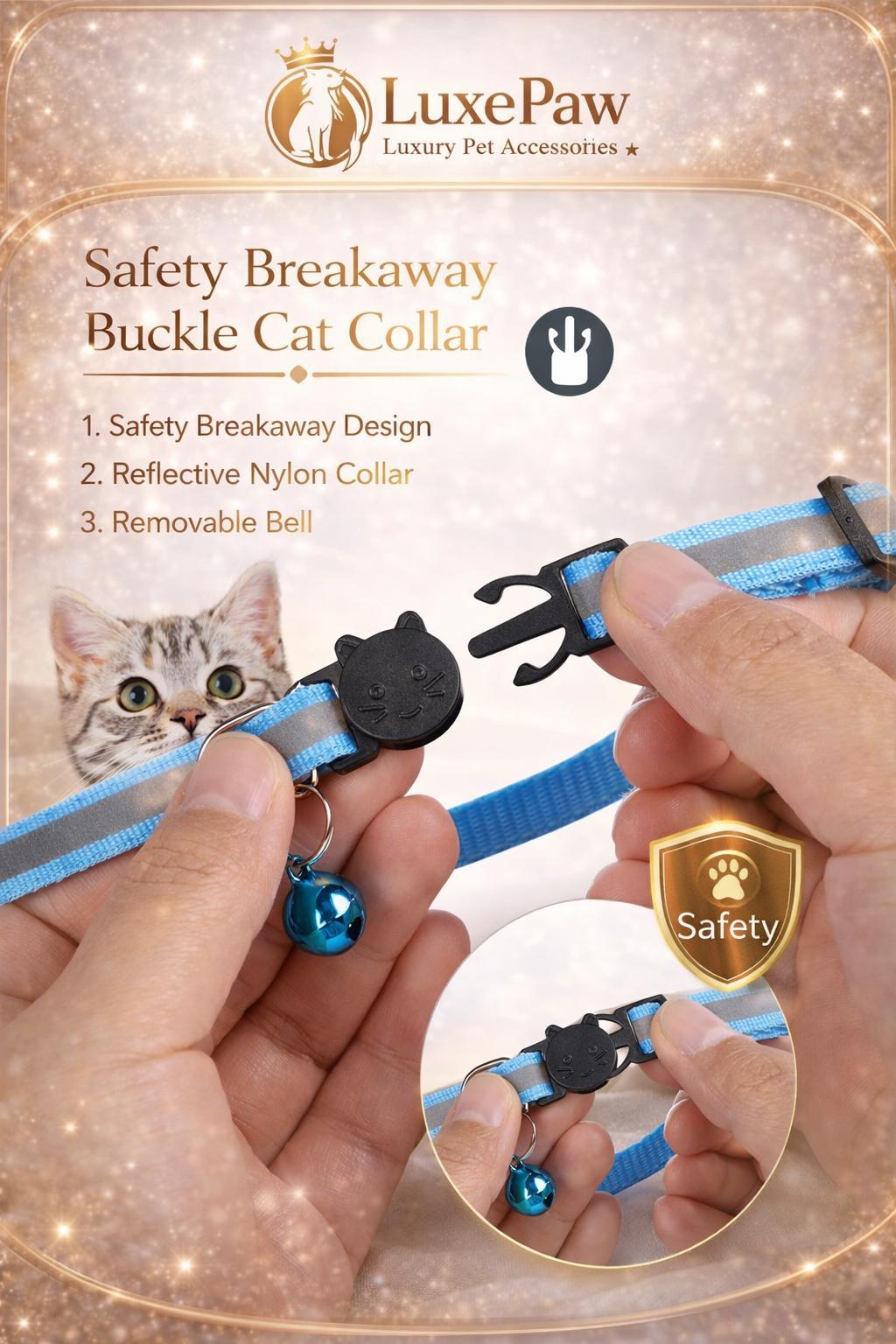 Reflective AirTag Cat Collar