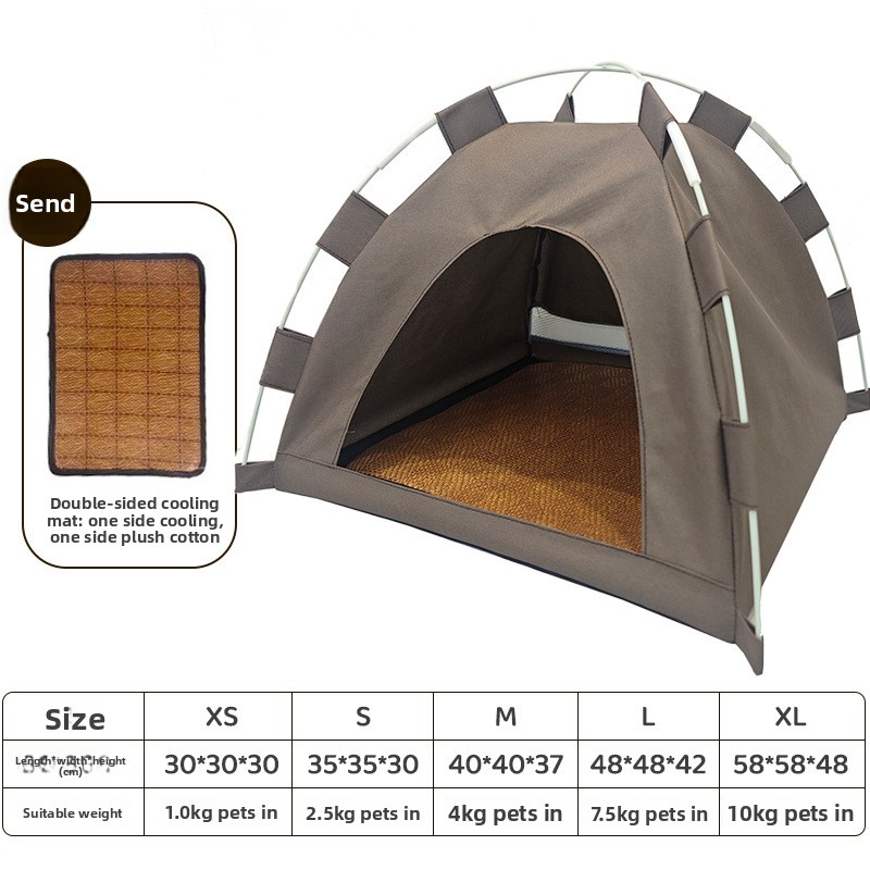 Enclosed pet tent, cool and breathable in summer, suitable for all seasons, dirt-resistant and easy to clean