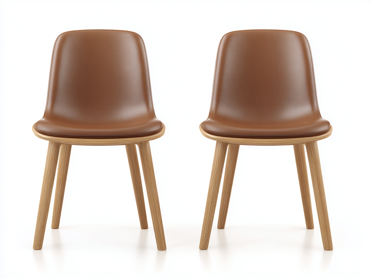 Chaise de salle à manger 46x52x82 cm - marron et bois naturel - design moderne-Bamboomyyard