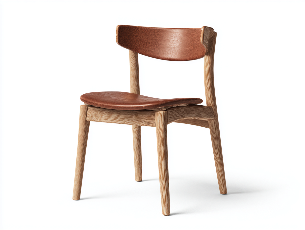 Chaise de salle à manger en bois 45x52x82 cm - marron et bois naturel - style contemporain-Bamboomyyard