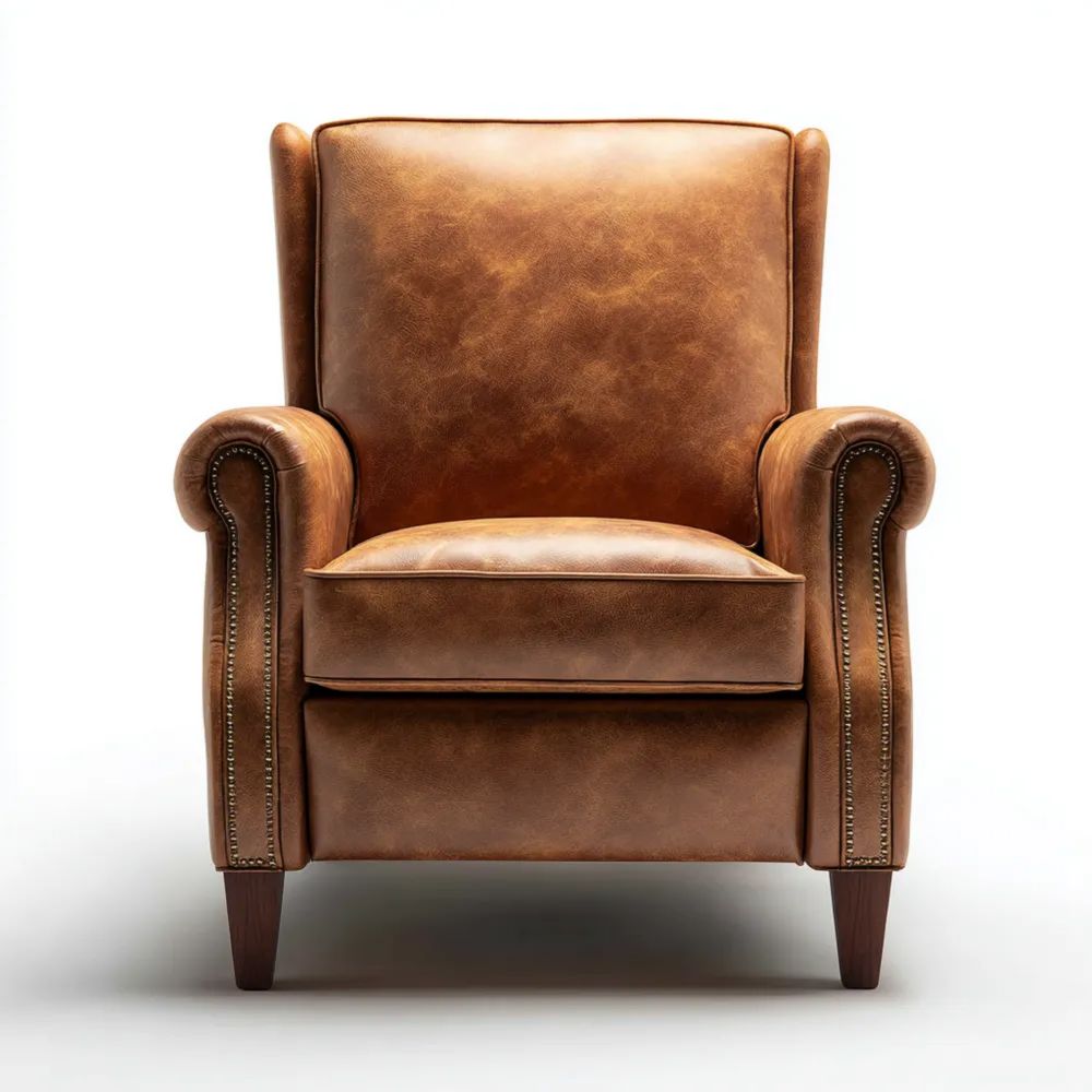 Ledersessel Vintage Design - 85x90x100 cm - Braun