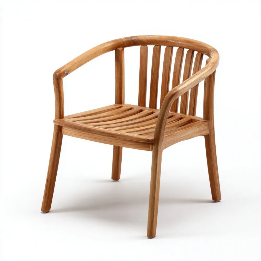 Gartenstuhl Teakholz 58x62x78 cm - Natürliche Optik