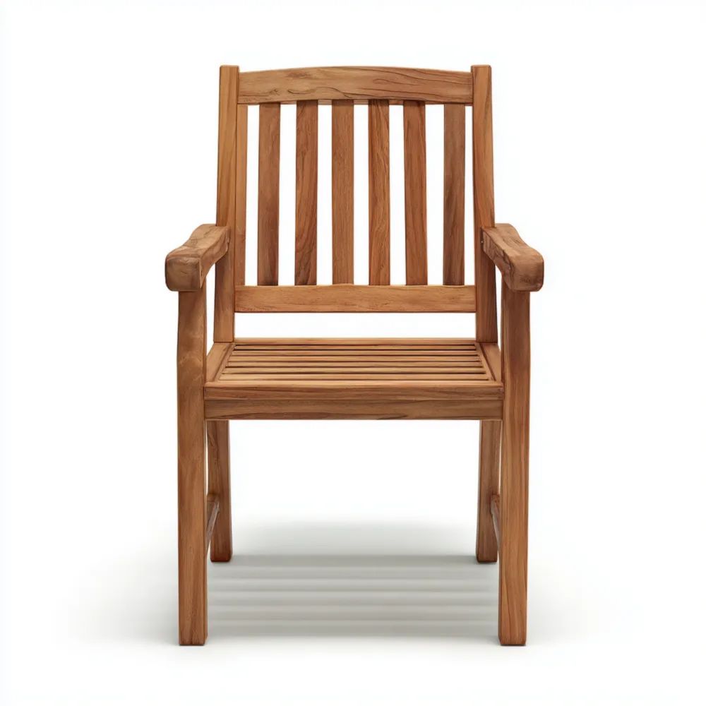 Gartenstuhl Massivholz Teak 60x60x90 cm - Natur - Klassisches Design