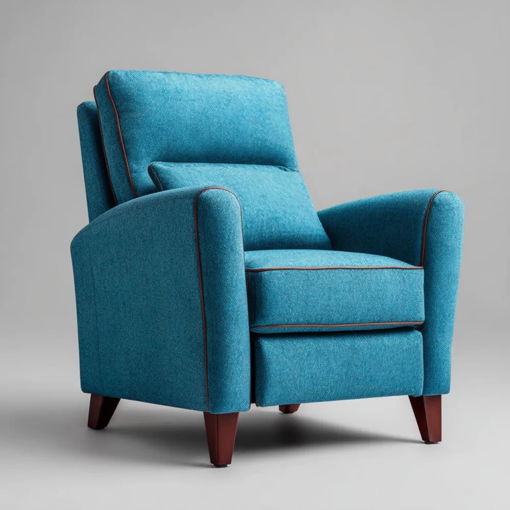 Moderner Sessel Stoff 75x85x90 cm - Blau