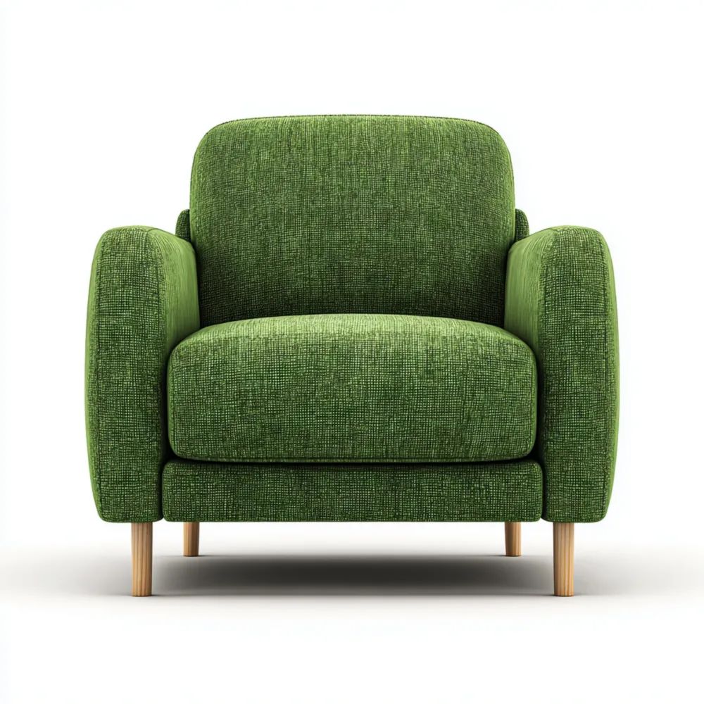 Moderner Sessel 95x85x75 cm Stoffbezug – Grün