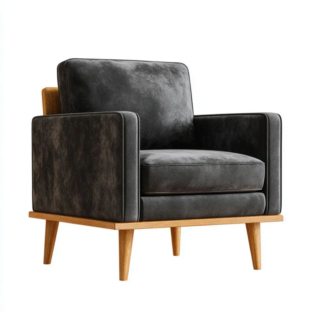 Sessel Stoff 85x75x80 cm - Dunkelgrau - Skandinavisches Design