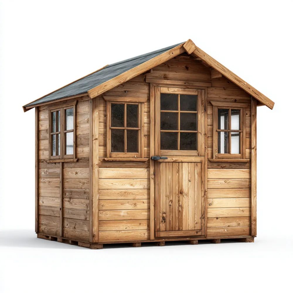 Holz Gartenschuppen 200x180x210 cm - Natur - Klassisches Design