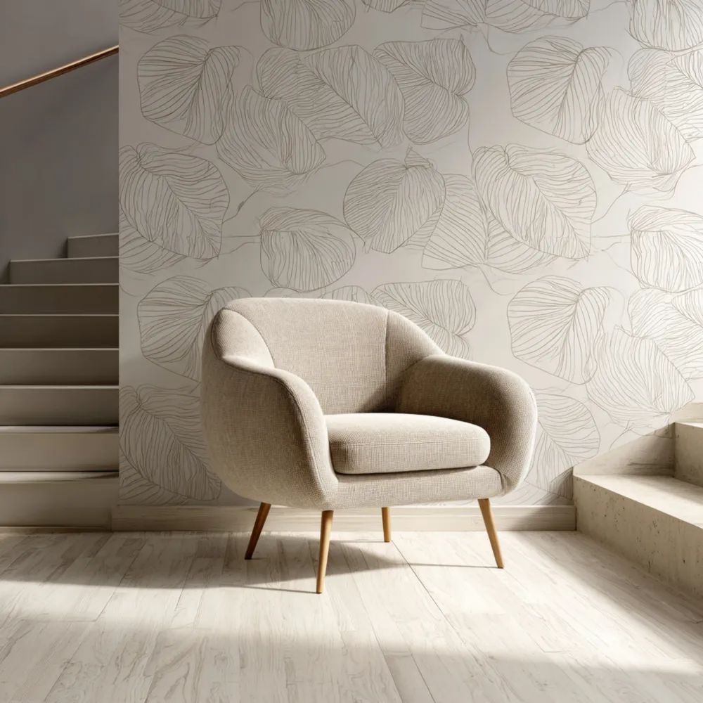 Moderner Sessel Stoffbezug 85x85x75 cm – Beige