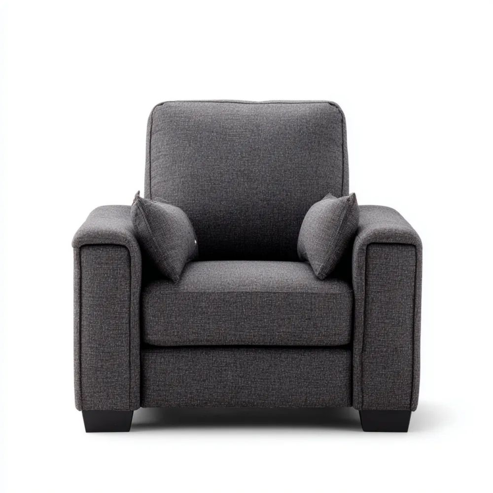 Sessel Stoffpolster 90x80x85 cm - Dunkelgrau - Moderner Stil