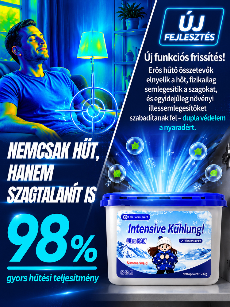 🌬️Egész napos, tartós hűtő-hőelnyelő doboz. Német minőség – erős hűtés.