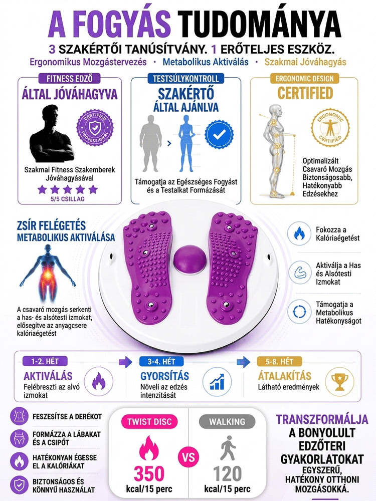 Alakformáló fitnesz testformáló csavarógép，15 perces twist = Búcsú az asztalhastól ，1 az ismételt vásárlásban