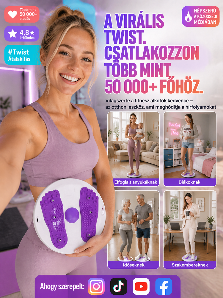 Alakformáló fitnesz testformáló csavarógép，15 perces twist = Búcsú az asztalhastól ，1 az ismételt vásárlásban
