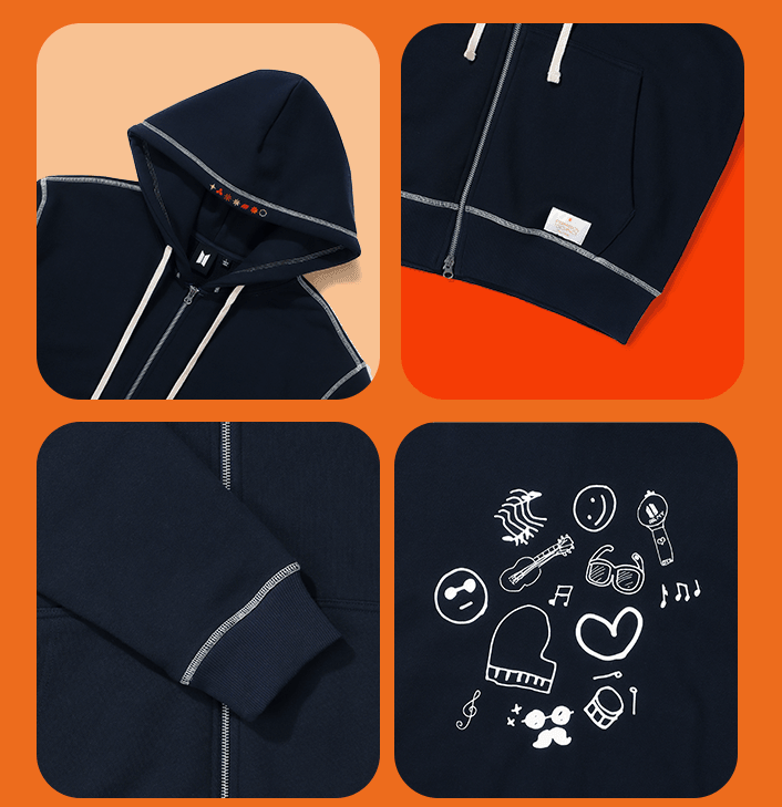 ZIP-UP HOODIE (navy)