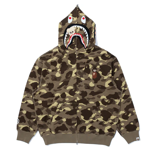 BAPE x Stray Kids In Shark Full Zip Hoodie （brown）