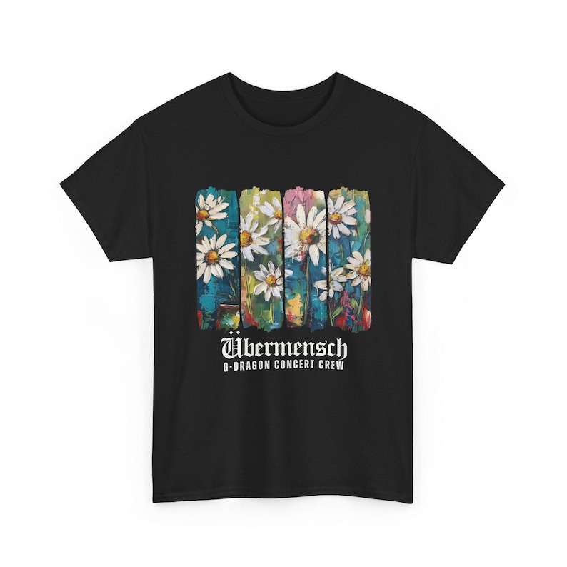 Ubermensch Concert Crew Graphic Tee, G Dragon Tshirt, G-Dragon World Tour, GD Daisy Flower, Kpop Lover Gift, Oversized Shirt