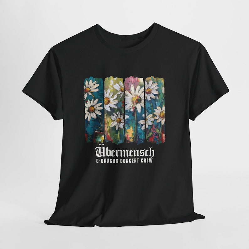 Ubermensch Concert Crew Graphic Tee, G Dragon Tshirt, G-Dragon World Tour, GD Daisy Flower, Kpop Lover Gift, Oversized Shirt