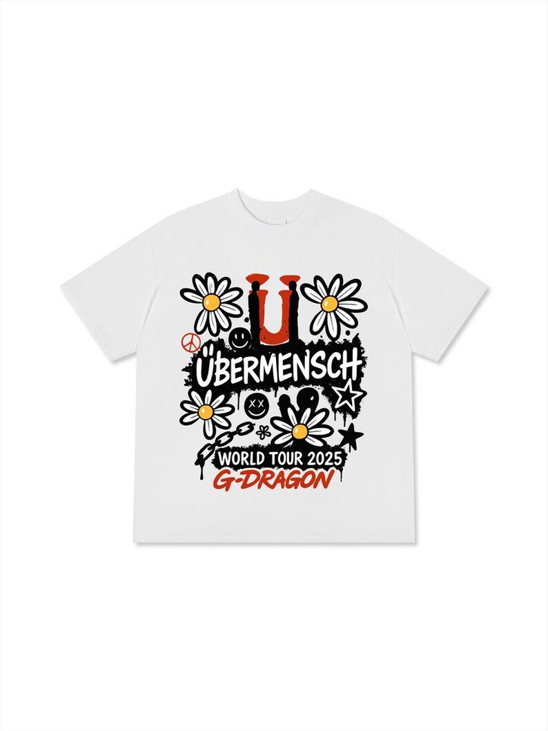 GD World Tour 2025 Unisex T-shirt, Dragon Graphic Tee, Kpop Streetwear Fashion Shirt