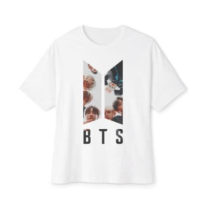 BTS Oversized T Shirt - Korean Pop Music Tee, ARMY Fan Gift, Kpop Graphic T Shirt, Oversized Kpop Shirt, Concert Outfit, Kpop Lover Gift