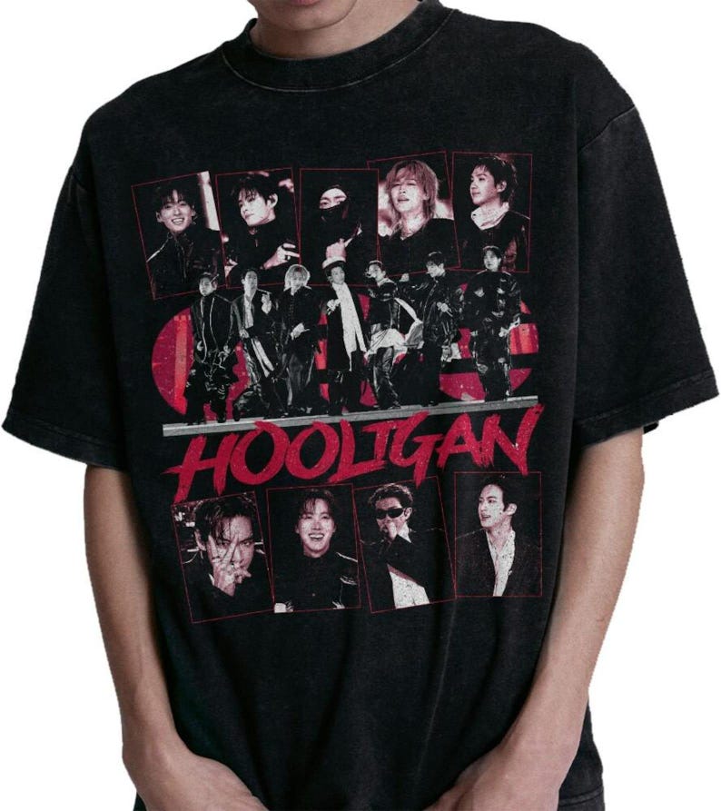 Vintage BTS Hooligan Jungkook Kpop T-Shirt, Arirang Album Concert Tee