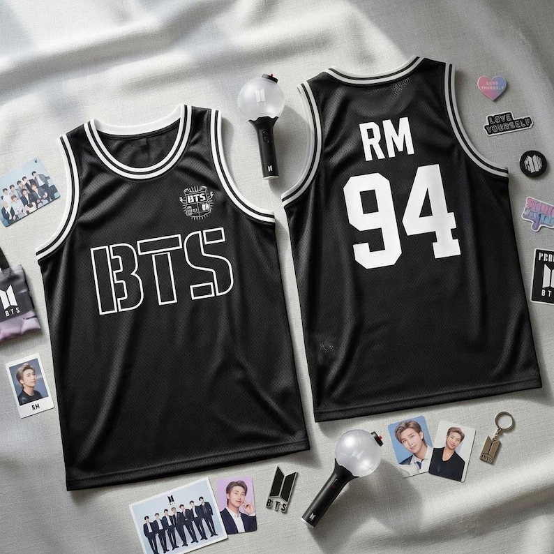 Kpop Group BTS-Style Jersey Tank Top, Custom BTS Members Basketball Jersey For Army, BTS World Tour 2026 Merch Top, Bangtan Comeback Sports