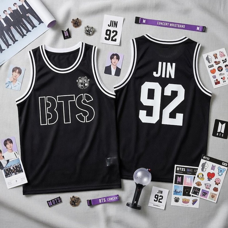 Kpop Group BTS-Style Jersey Tank Top, Custom BTS Members Basketball Jersey For Army, BTS World Tour 2026 Merch Top, Bangtan Comeback Sports