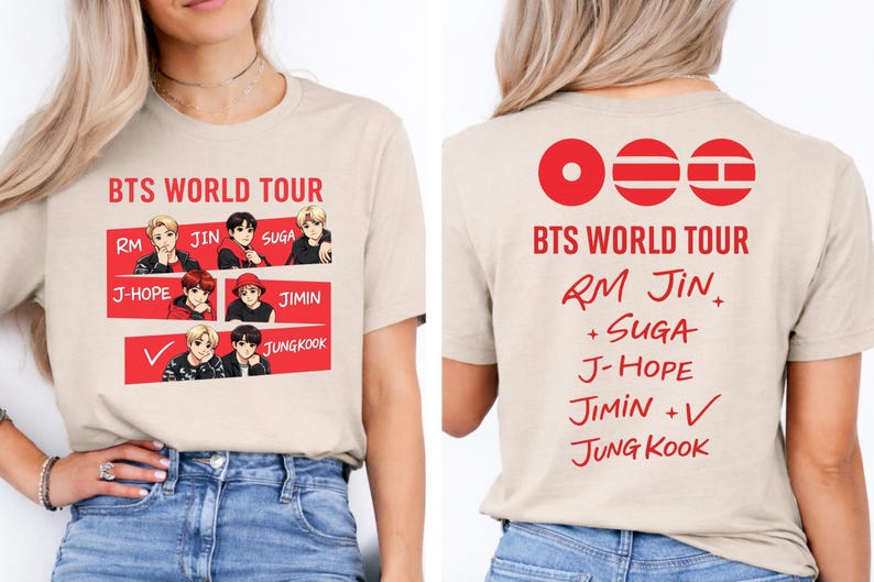 BTS World Tour 2026 Two-Sided Unisex Shirt,BTS Concert 2026 Shirt, Army Fan Gift,Bts Merch,Army Fan Shirt, BTS Comeback Arirang Shirt