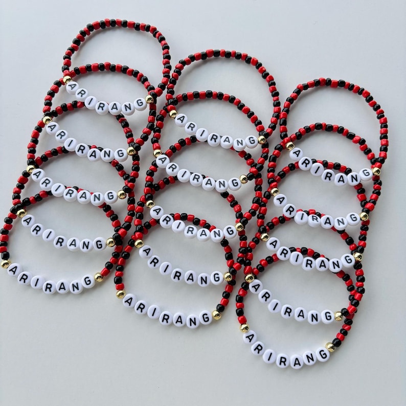 BTS Arirang Inspired Bracelet – Kpop Jewelry for Army | Handmade Korean Style Beaded Bracelet | Fan Gift | Custom Kpop Bracelet