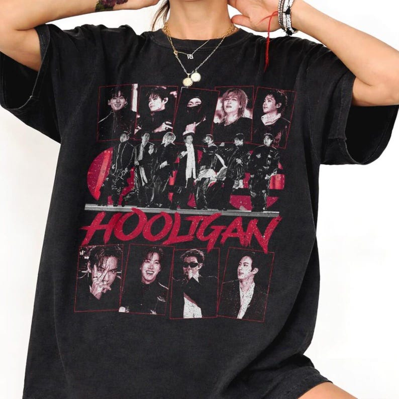Vintage BTS Hooligan Jungkook Kpop T-Shirt, Arirang Album Concert Tee