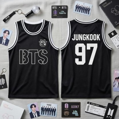 Kpop Group BTS-Style Jersey Tank Top, Custom BTS Members Basketball Jersey For Army, BTS World Tour 2026 Merch Top, Bangtan Comeback Sports