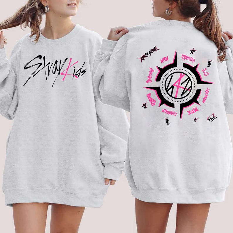 Stray Kids 2 sides Members Sweatshirt, Stray Kids Skzoo Shirt, Stray Kids World Tour Shirt, Stray Kids Kpop Shirt, StrayKids 8th Anniversary