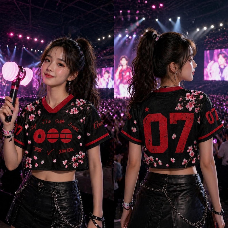 Baseball Crop Jersey Inspired By Arirang,  BTS World Tour 2026 Jersey, Kpop Army Gift, Unisex Kpop Fan Shirt, Arirang Concert Merch