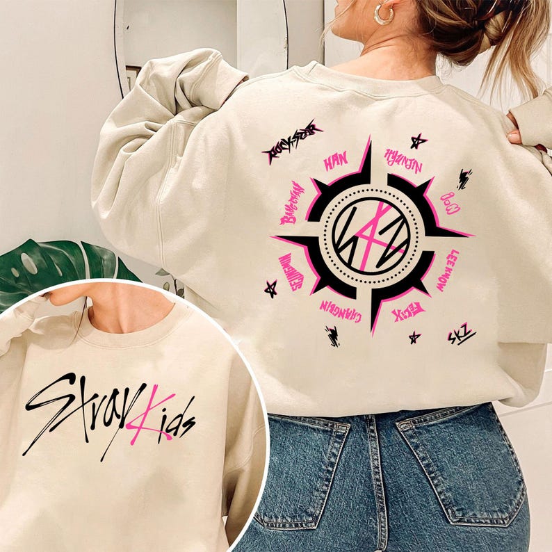 Stray Kids 2 sides Members Sweatshirt, Stray Kids Skzoo Shirt, Stray Kids World Tour Shirt, Stray Kids Kpop Shirt, StrayKids 8th Anniversary