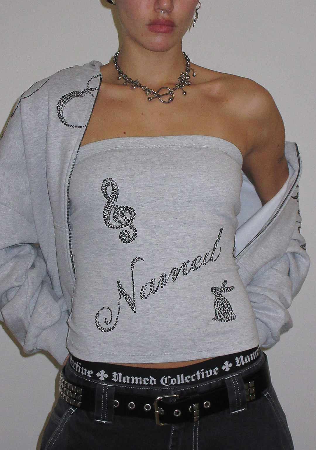 Luxeapperal™  TUBE TOP GREY MARL