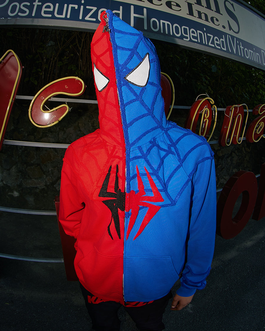 Full Zip Hoodie Red And Blue（Eyes Can See）