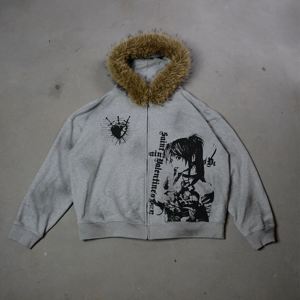 Misa Faux Zip Up Hoodie